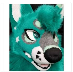 Dog wolf star fursuit head mascot